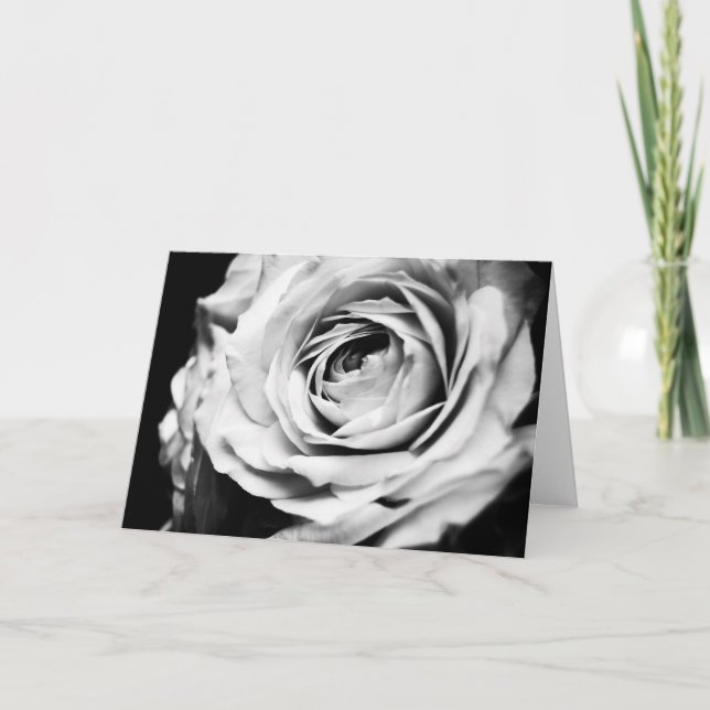 Cartão Black & White Rose - With Contrast (Frente)