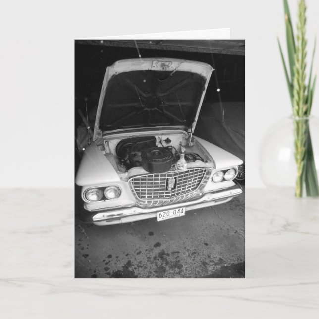 Cartão "Black & White Valiant with Snowflakes" Melhoras (Frente)