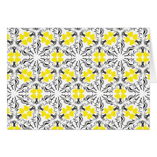 Cartão Black Yellow Great Danes (Frente Horizontal)