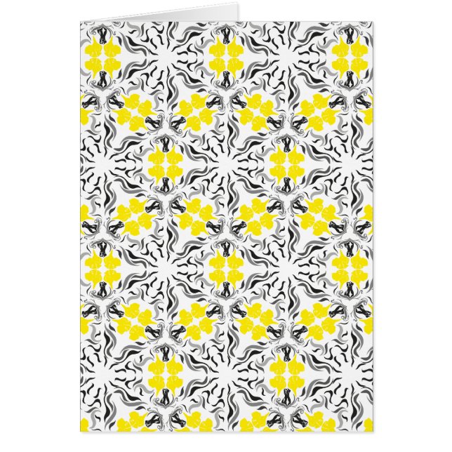 Cartão Black Yellow Great Danes (Frente)