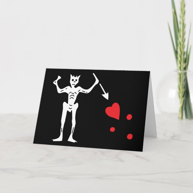 Cartão Blackbeard's Pirate Flag (Frente)
