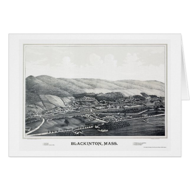 Cartão Blackinton, mapa panorâmico das MÃES - 1889 (Frente Horizontal)