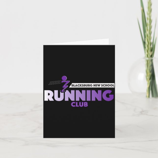 Cartão Blacksburg New School Running Club  (Frente)