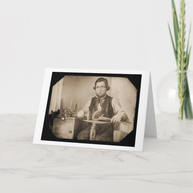 Cartão Blacksmith Working Daguerreotype 1846 (Frente)