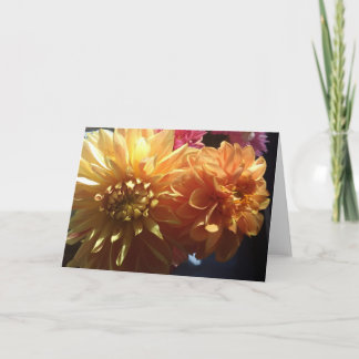 Cartão Blank Card - Dahlias