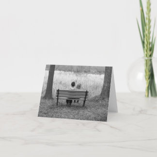 Cartão Blank Card - Kids On Bench