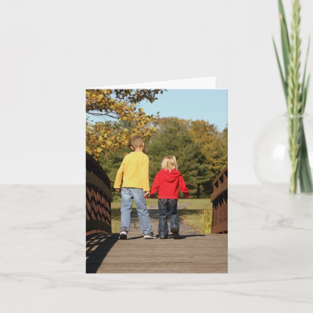 Cartão Blank Card - Kids On Bridge (Frente)