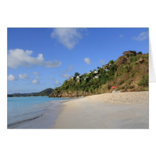 Cartão Blank Card with image of Beach in Antigua