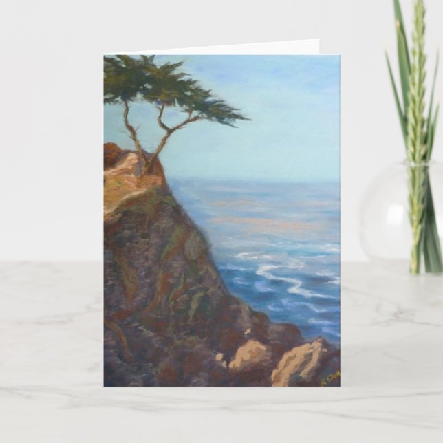 Cartão Blank greeting card with pastel painting (Frente)