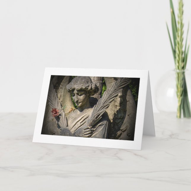 Cartão Blank Greetings Card: Angel With Flower (Frente)