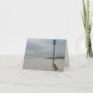 Cartão Blank Inside, Cockapoo On the Beach, Greeting Card