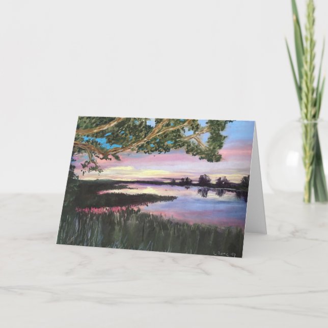 Cartão Blank Note Card 5 x 7 Sunset View (Frente)