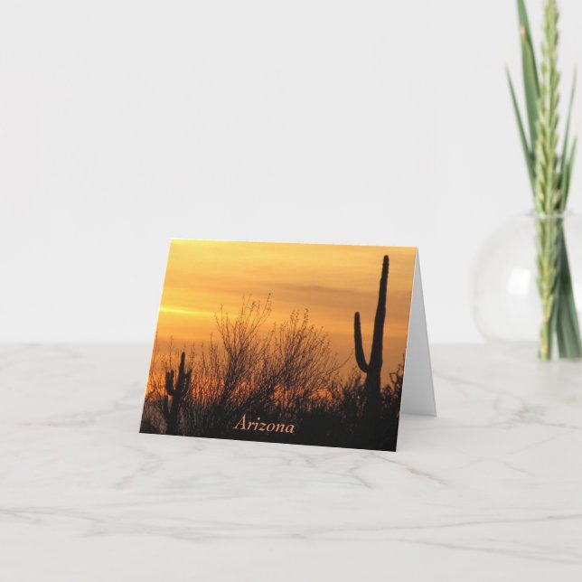 Cartão Blank Note Card--Arizona Sunset-3 (Frente)