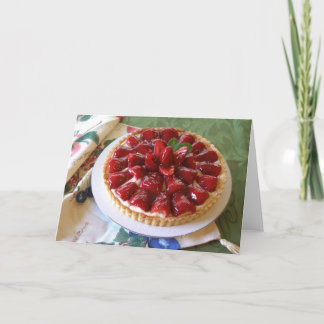 Cartão Blank Note Card -Easy-Breezy Strawberry Cream Tart