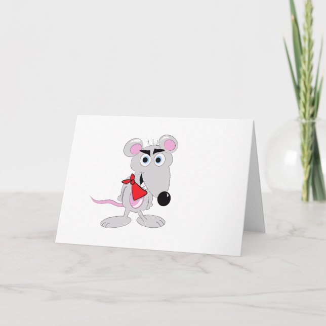 Cartão Blank Note Card with Sunny the Rat (Frente)