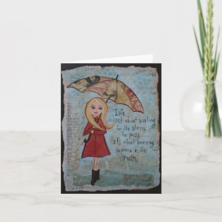 Cartão Blank Notecard Inspirational Quote Rainy Day Art