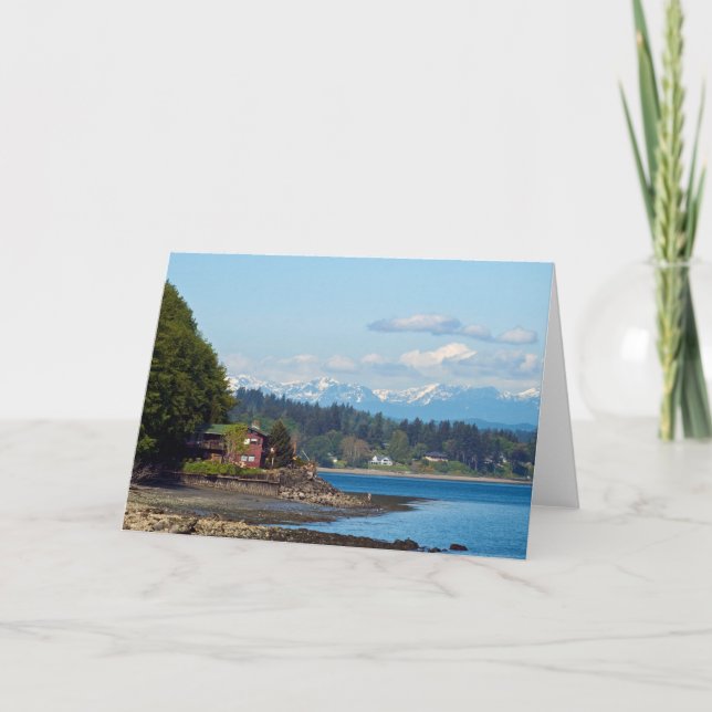 Cartão Blank Pt. Defiance Beach/Olympic Mountains 2 (Frente)