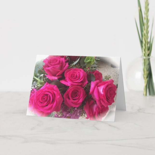 Cartão Blank Roses Greeting Card (Frente)