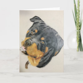 Cartão blank Rottie greeting card
