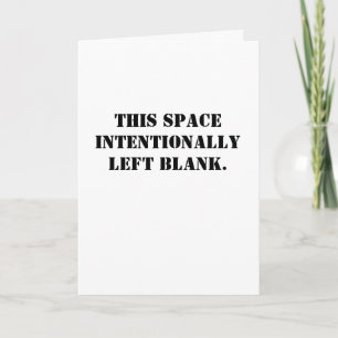 Cartão Blank Space Funny Birthday Card
