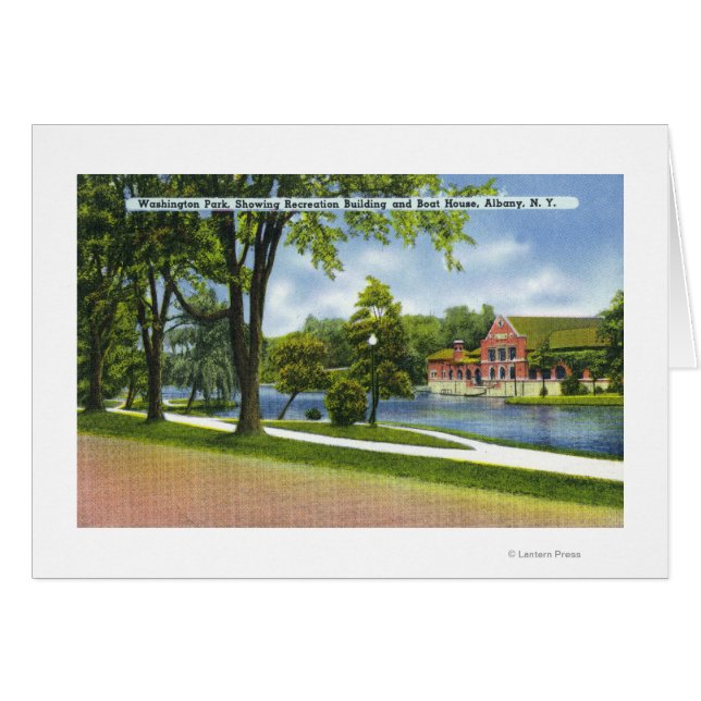 Cartão Bldg e Boathouse de Recriação (Frente Horizontal)