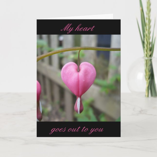 Cartão Bleeding Heart sympathy greeting card (Frente)