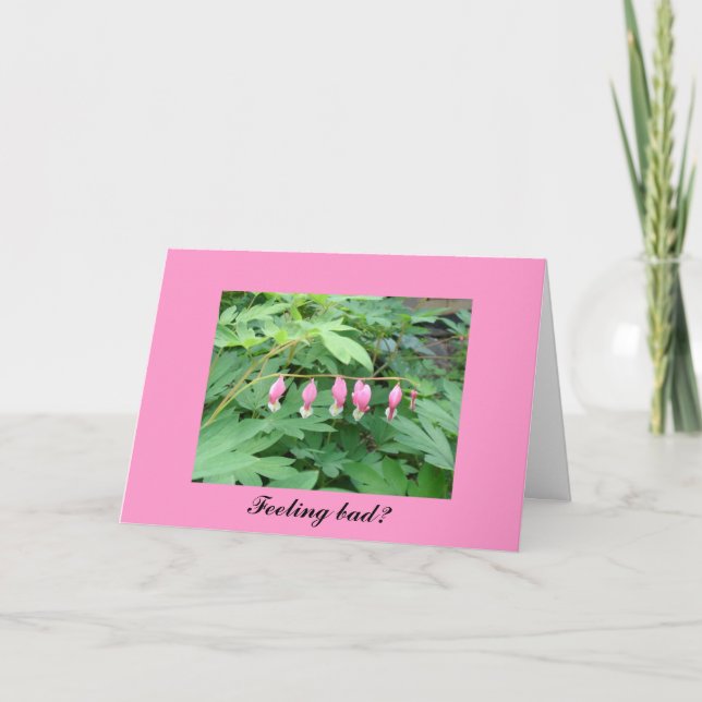 Cartão Bleeding Hearts Get Well Card (Frente)