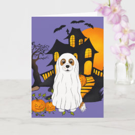 Cartão Blenheim Cavalier Ghost Halloween