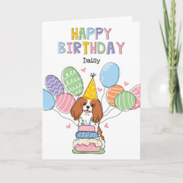 Cartão Blenheim Cavalier King Charles Spaniel Birthday