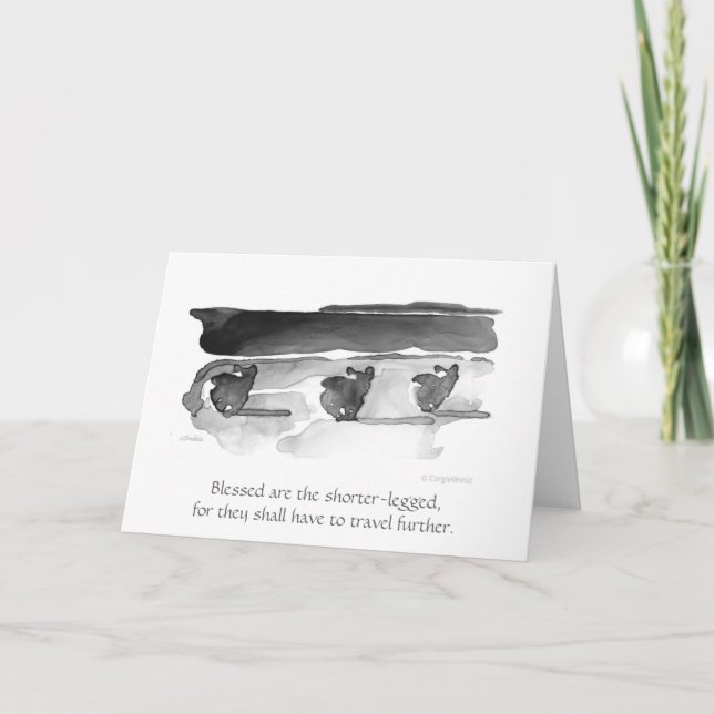 Cartão Blessed Are the Shorter-Legged" Corgi Beatitude (Frente)