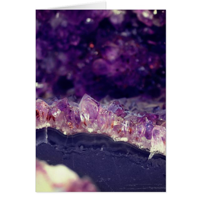 Cartão Blessed Be Amethyst Druzy in Photography (Frente)
