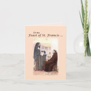 Cartão Blessed Feast Day of St. Francis with St. Clare