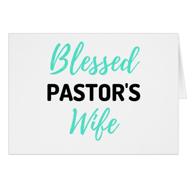Cartão Blessed Pastor's Wife bl (Frente Horizontal)