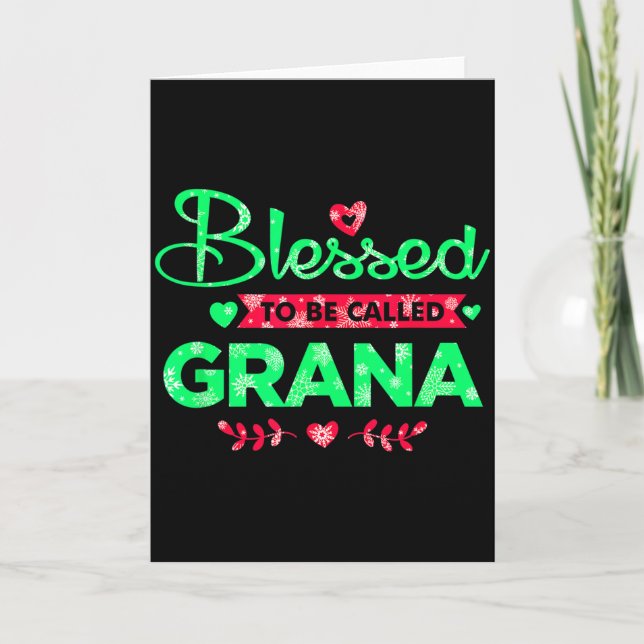 Cartão Blessed To Be Called Grana Funny Grandma Christmas (Frente)