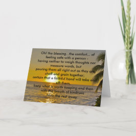 Cartão Blessing of Friendship Sunset photo