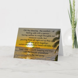 Cartão Blessing of Friendship Sunset photo