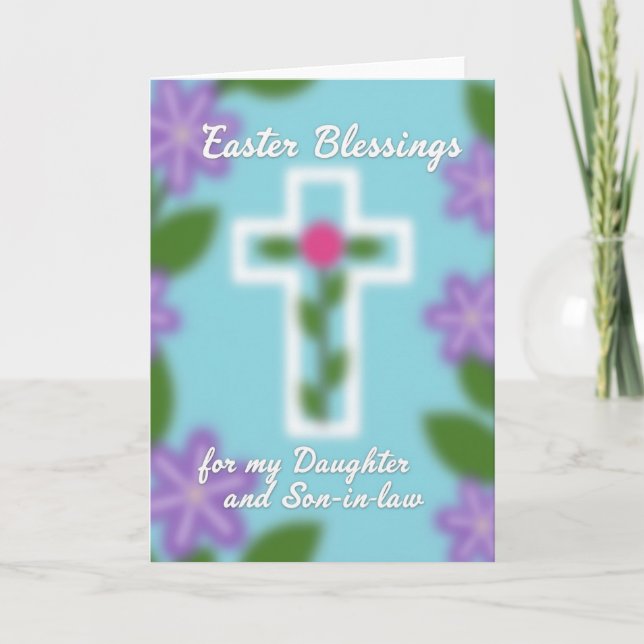 Cartão Blessings For Daughter Son Card (Frente)