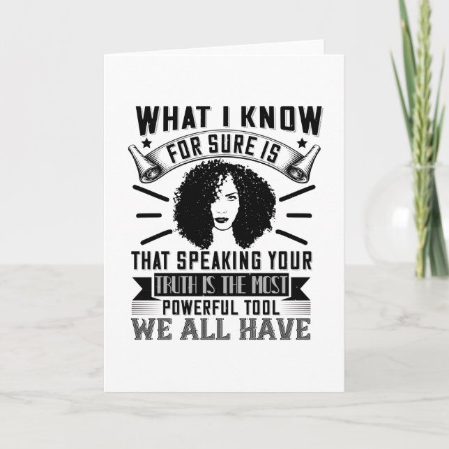 Cartão BLM - Falar a sua verdade é poderoso (Frente)
