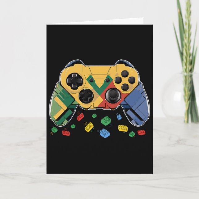 Cartão Bloco de Construção de Bloco de Jogo de Vídeo de C (Frente)