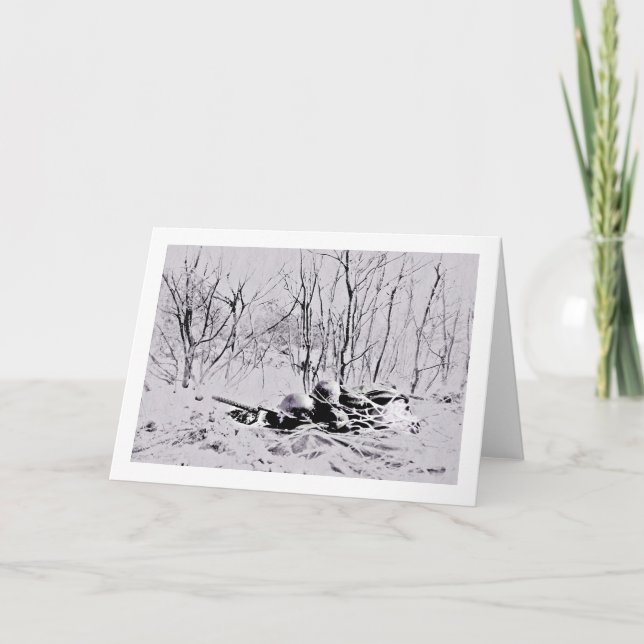 Cartão Bloco de estrada durante a batalha de Bulge (Frente)