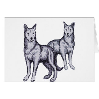 Cartão Bloco de lobo