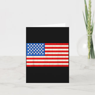 Cartão Blocos de Construção da Bandeira Americana de 4 de
