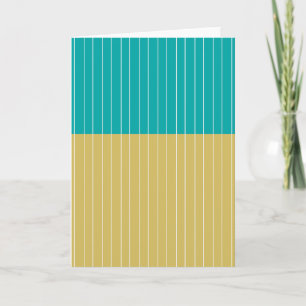 Cartão Blocos Geométricos e Linhas Amarelo Azul
