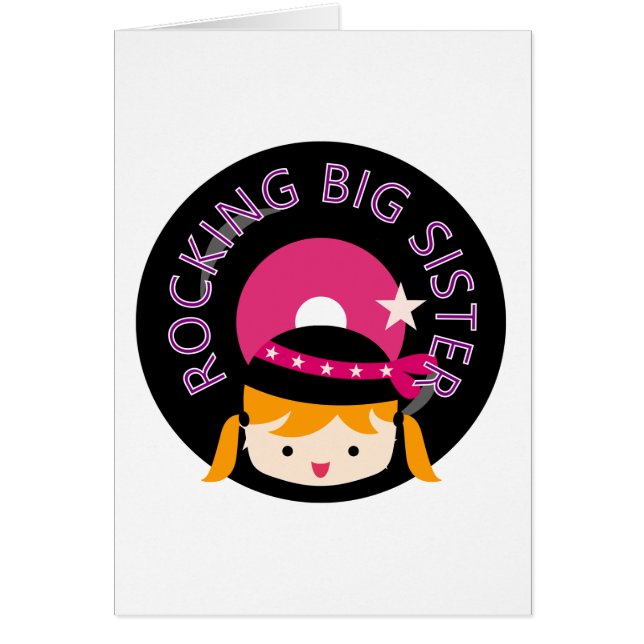 Cartão Blond Rocking Big Sister (Frente)