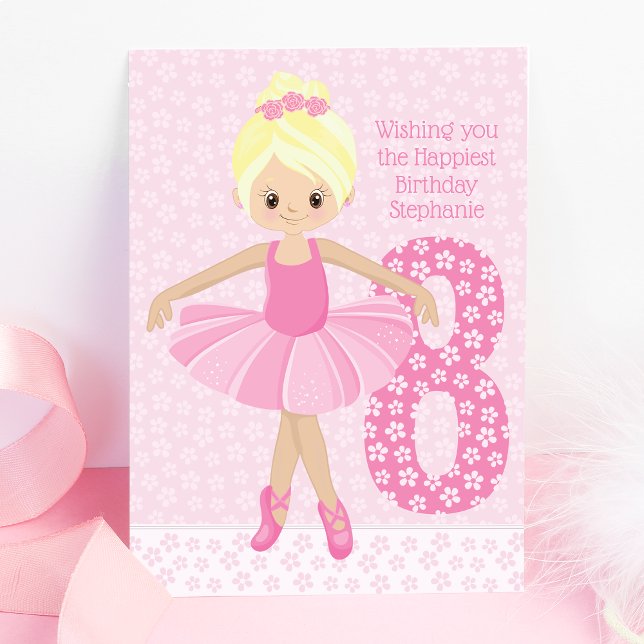 Cartão Blonde Ballerina Birthday (Criador carregado)