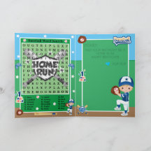 Blones Meninos Baseball Word Search Feliz Aniversá