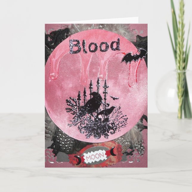 Cartão BLOOD Moon Samhain FAIRY Greeting CARD Halloween (Frente)