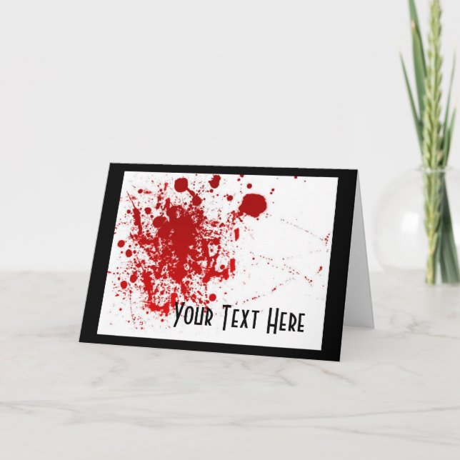 Cartão Blood Splatter (Frente)
