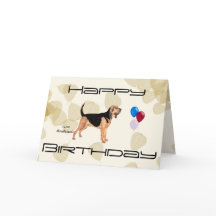 Bloodhound on Tan Leaves