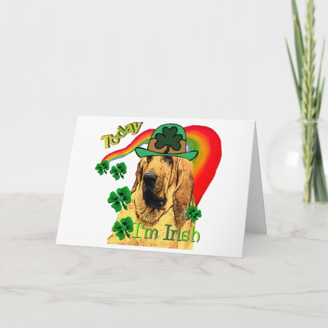 Cartão Bloodhound st Patricks (Frente)